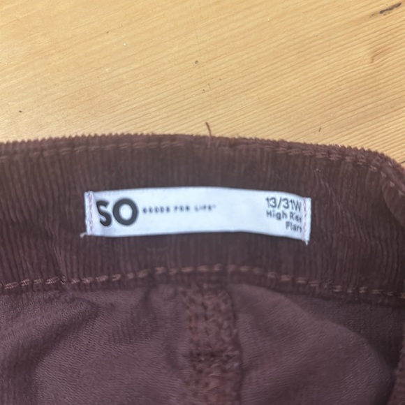 SO Brown Flare Corduroy Pants - Picture 3 of 3